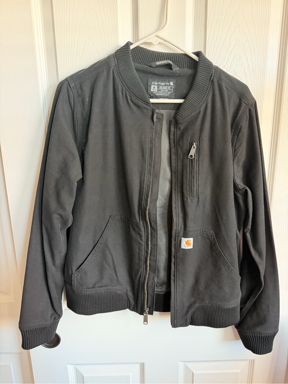 Carhartt Black Relaxed-Fit Bomber Style Jacket - Picture 1 of 3